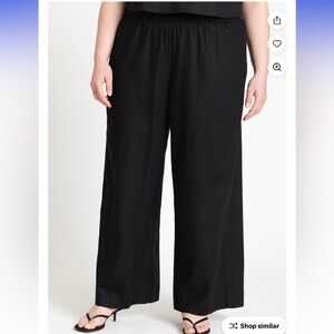 Easy Wide Leg Linen Pant Eloquii Size 28 NWT